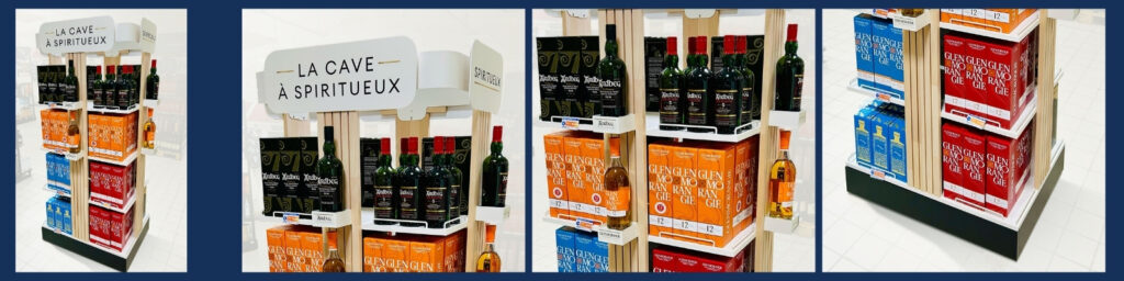 MOËT HENNESSY : une demi-palette bois premium pour sublimer les spiritueux en hypermarché