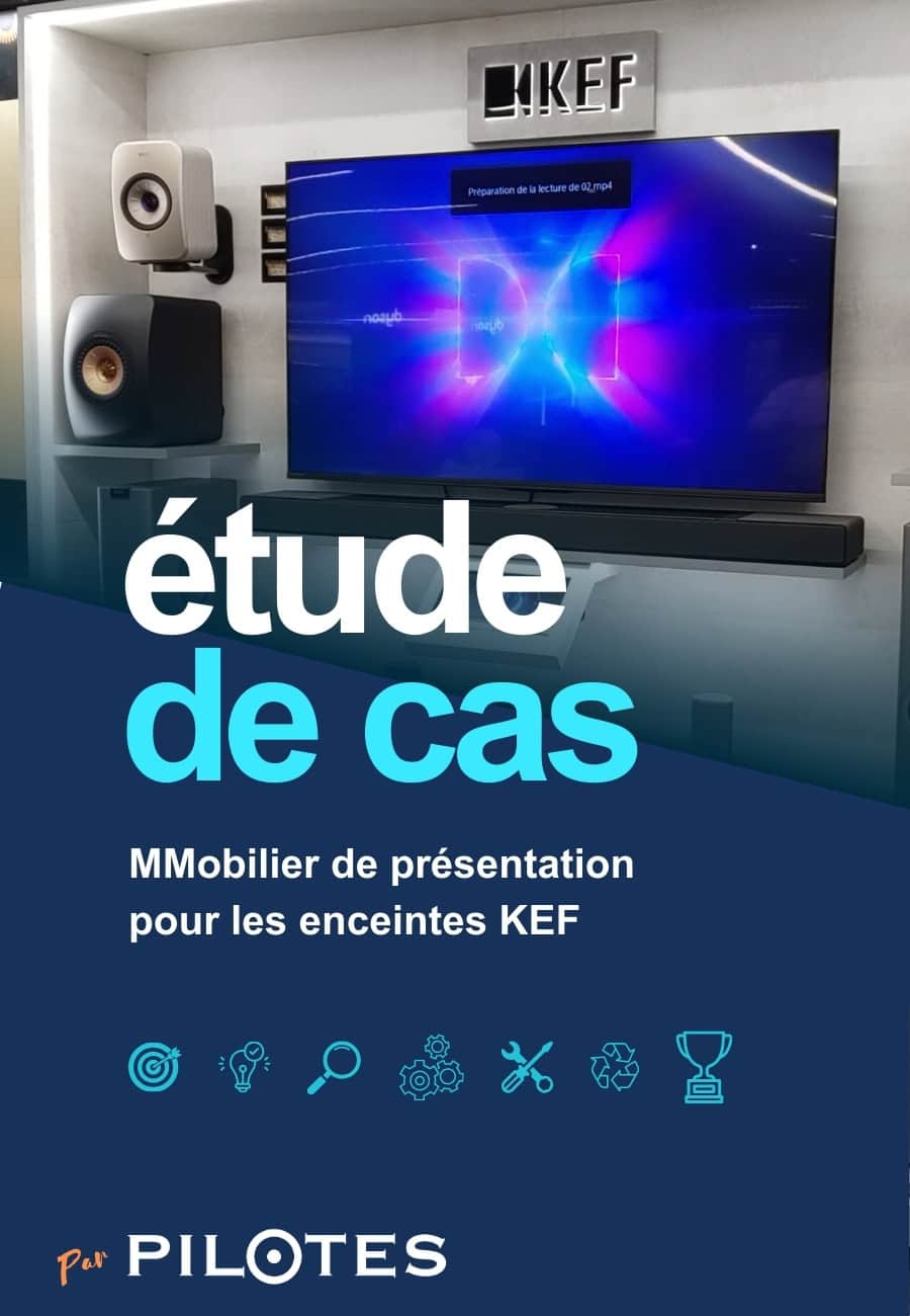 Mobilier de présentation pour les enceintes KEF